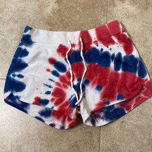 Justice tie-dye shorts. Size 12.